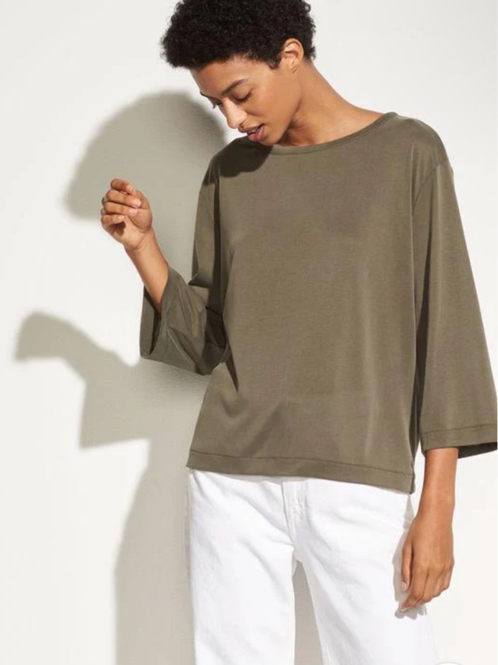 VINCE- Tie Back Tee BLF